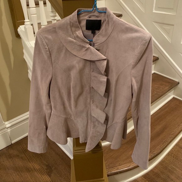 Intermix Dixon Suede Ruffle jacket - Picture 2 of 8